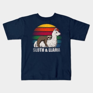 Llama and sloth Kids T-Shirt